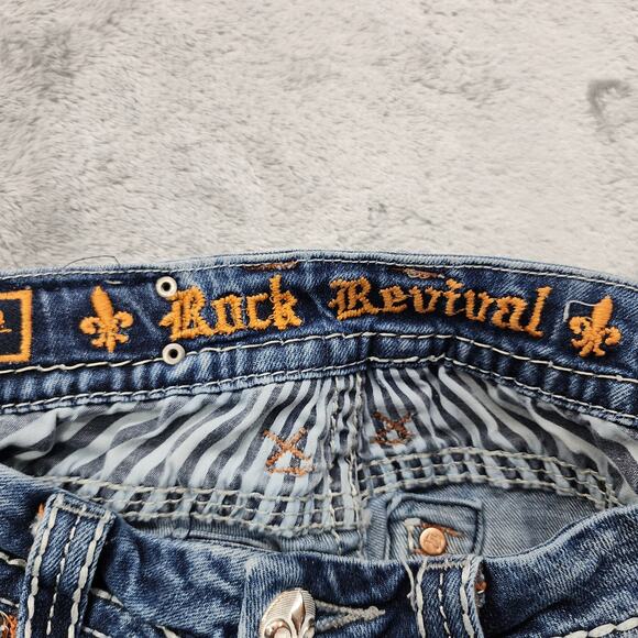 Rock Revival Jeans Womens 26 Blue Low Rise Betty Cropped Capri Skinny Stretch - Picture 7 of 16